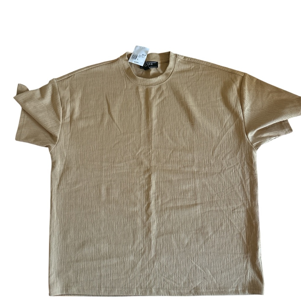 Forever 21 Men's Beige Ribbed Tee